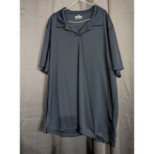 Outdoor Life Polo Shirt Men's XXL Black Knit Short Sleeve 3-Button Pullover